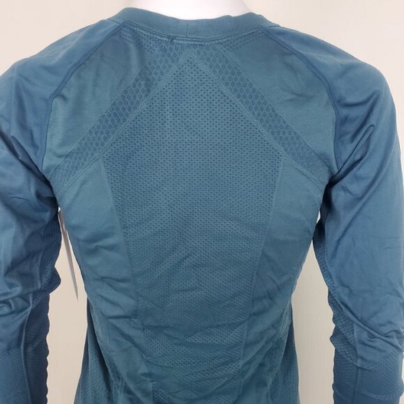 NWT Spiritual Gangster X Anique Long Sleeve Mixed Texture Top Teal XS/S - Picture 8 of 12